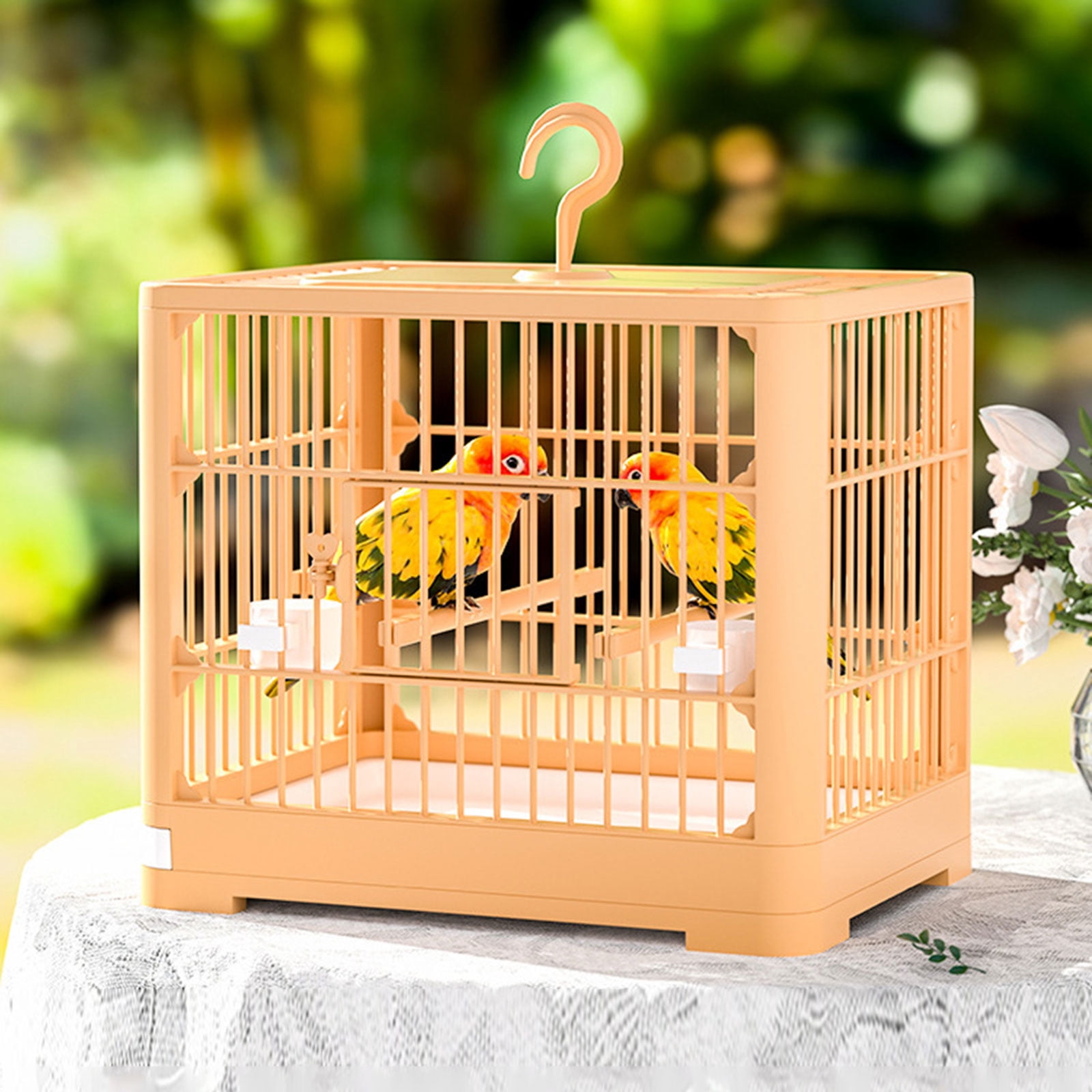 Comfortable Bird Cage for Indoor Outdoor Generous Living Area for Pet Birds Large Breathable Birdcage for Parrot