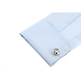thumbnail image 2 of Cufflinks Silver Hubcap con diseño de neumático para hombre, 2 of 3