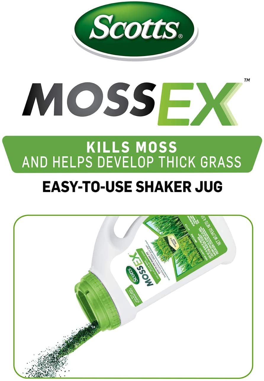 Scotts MossEx Moss Killer Fertilizer - For Lawns, Outdoor Use - 4.59 lb, 5,000 sq. ft.