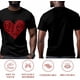 thumbnail image 5 of T-Shirts for Men, Valentine's Day Red Lip Prints Crew Neck Cotton T-Shirt Men's Short Sleeve Romantic Kisses Heart, 5 of 8