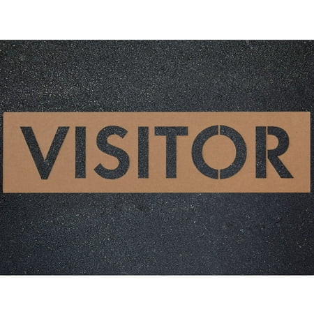 APS 4" VISITOR Word Stencil for Painting Parking Lots & Curbs | Made in USA