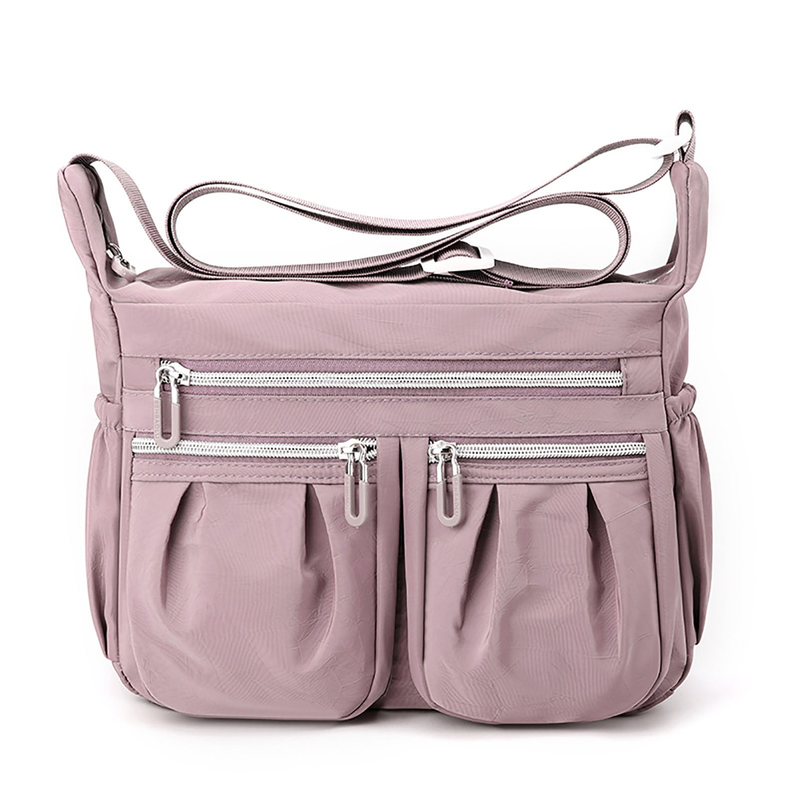 Modstep Crossbody Bag for Women Multiple Zip Pockets Medium Shoulder Bag Handbags Casual Daily Bags for College Students Pink