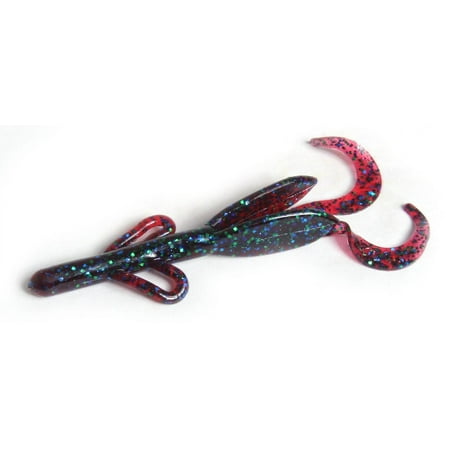 Zoom 042-113 Plum Apple Baby Brush Hog 5 Creature Bait Soft Lure (12 Pack)