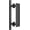 Black, variant on 12" Heavy Duty Sliding Barn Door Handle, Pull and Flush Hardware Set, Black Powder Coated Finish, Large Rustic Two-Side Design, Round