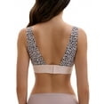 thumbnail image 3 of INSPIRE CHIC Women's Deep V Bralette Wirefree T-Shirt Seamless Comfortable Plunge Bras L Leopard Print, 3 of 5