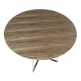 thumbnail image 6 of Cosmo Contemporary/Glam Dining Table in Chrome and Walnut Wood Top by LumiSource, 6 of 7