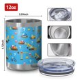 thumbnail image 3 of 12oz Tumblers Cartoon Construction Vehicles Question Marks Vacuum Insulated Stainless Steel Travel Tumbler Cups with Lid and Straw for Beer,Coffee,Beverages with Cleaning Brush for Cold Hot Drinks, 3 of 5