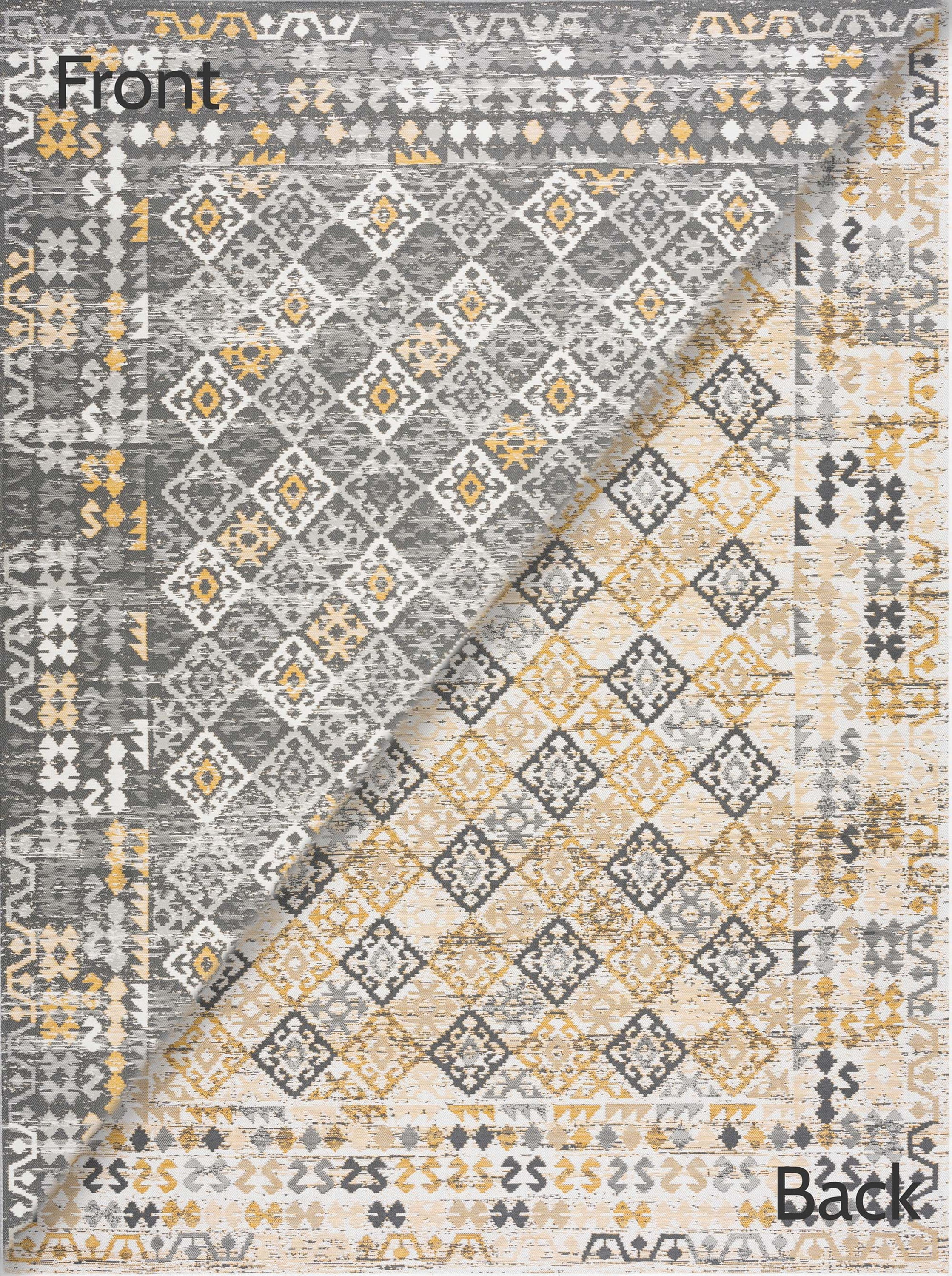 Bliss Rugs Morroccan Indoor Outdoor Rug Reversible Runner Rug for Patio, Hallway, Entryway, Deck, Cream ,2' x 8'