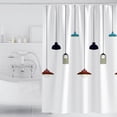 thumbnail image 2 of WEXIA Curtain White Waterproof Fabric Bathroom Curtains Machine Washable 59" x 79", 2 of 6