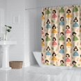 thumbnail image 2 of Beige Princess Dress Pattern Shower Curtain 84"x72" ,Bathroom Decorative Shower Curtains Set with 12 Hooks,Modern Waterproof Washable Shower Curtain, 2 of 6