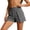 Gris Foncé, variante sur Iyufng Shorts d'Été en Lin pour Femmes à Enfiler Taille Élastique Ligne A Jambe Grand Décontractés Couleur Unie Vacances Plage Shorts avec Poches