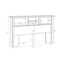 thumbnail image 5 of Bowery Hill Transitional Wood King Bookcase Headboard in White, 5 of 5