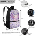 thumbnail image 5 of Yuyamidu Axolotl Backpack for Girls 8-12 Purple Daisy Kids Backpacks Elementary School Bookbag 5th Grade Children Book Bag with Adjustable Padds Straps, 5 of 6