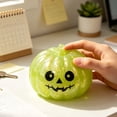 thumbnail image 3 of Kumdkdwn Mini Halloween Pumpkin Decoration, Cute Plastic Tabletop Ornament with Playful Face, 3.94x3.15x2.36in Small Fall Harvest Accent for Home Party Decor, Shelf, Desk Display, 3 of 6