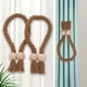 thumbnail image 4 of Paquete de 2 alzapaños de cortina decorativos con bolas de madera para el hogar y la Oficina, 4 of 8