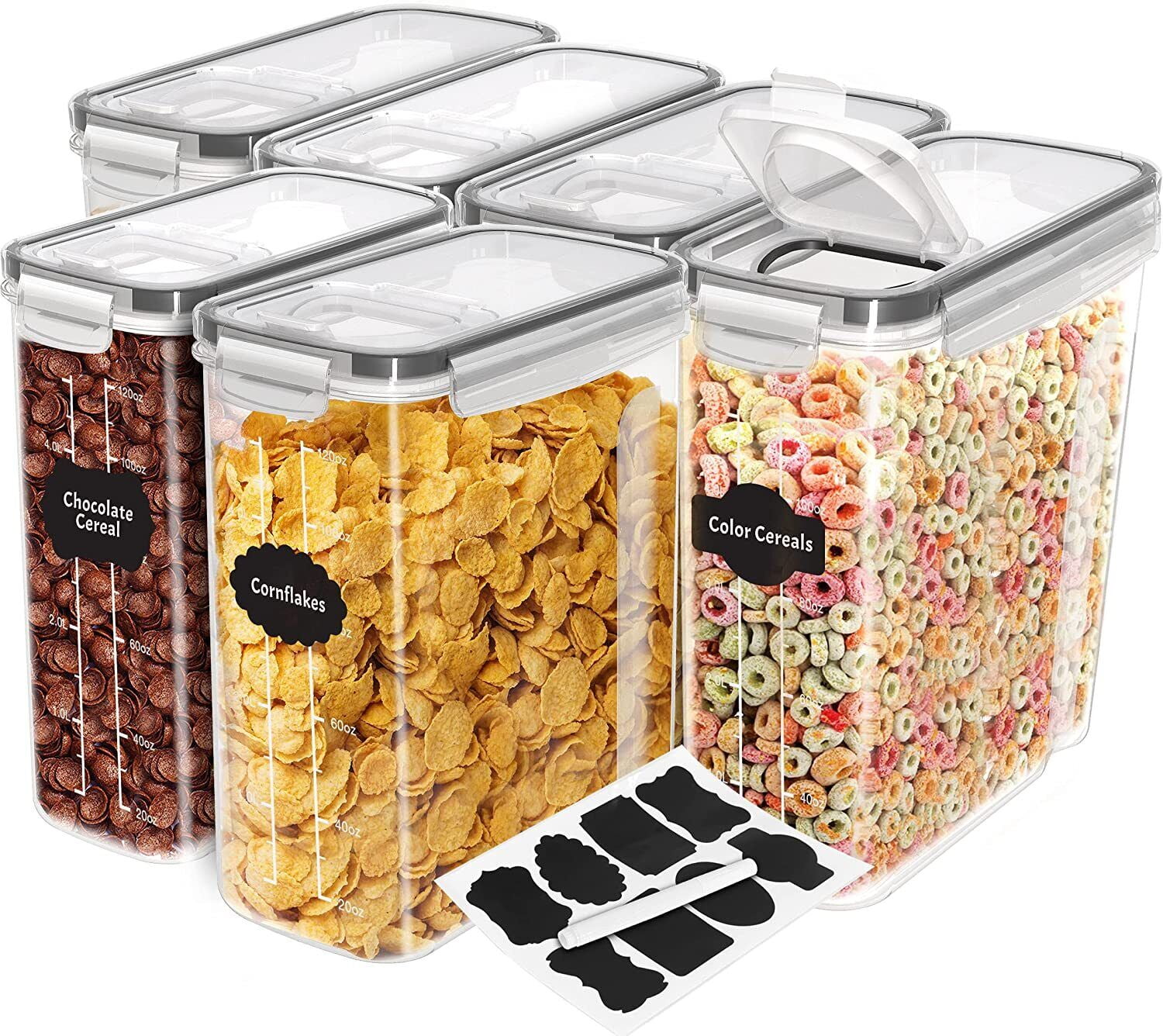 Cereal container set mcirco airtight food storage containers 4l 135
