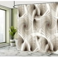 thumbnail image 5 of Ambesonne Fractal Shower Curtain, Abstract Digital Style, 69"Wx75"L, Beige, 5 of 5