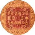 thumbnail image 1 of Ahgly Company Indoor Round Oriental Orange Industrial Area Rugs, 6' Round, 1 of 4