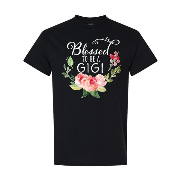 Inktastic Blessed to Be a Gigi with Pink Flowers T-Shirt