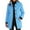 01#Light Blue, variant on Dwralegc Wool Pea Coats for Women Casual Stand Collar Wool Coat Trench Mid Long Thicken Jackets Winter Balck Overcoat with Pockets Clearance Blue L