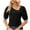 Black, variant on tklpehg Womens Tops Casual Ladies Tops Summer Solid Color Short Sleeve T Shirts V-Neck Bubble Sleeve Elegant Shirts Relaxed Fit Blouses Black 8 (L)