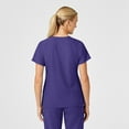 thumbnail image 2 of Wink W123 Women's Stylized V-Neck Scrub Top, Grape, M Womens, 2 of 6