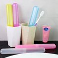thumbnail image 3 of Travel Toothbrush Case Set of 8, Portable Travel Toothbrush Holder, Plastic Toothbrush Container Protector Cover for Traveling, Camping, Home, Business, Color Random, 7.48x1.06", 3 of 4