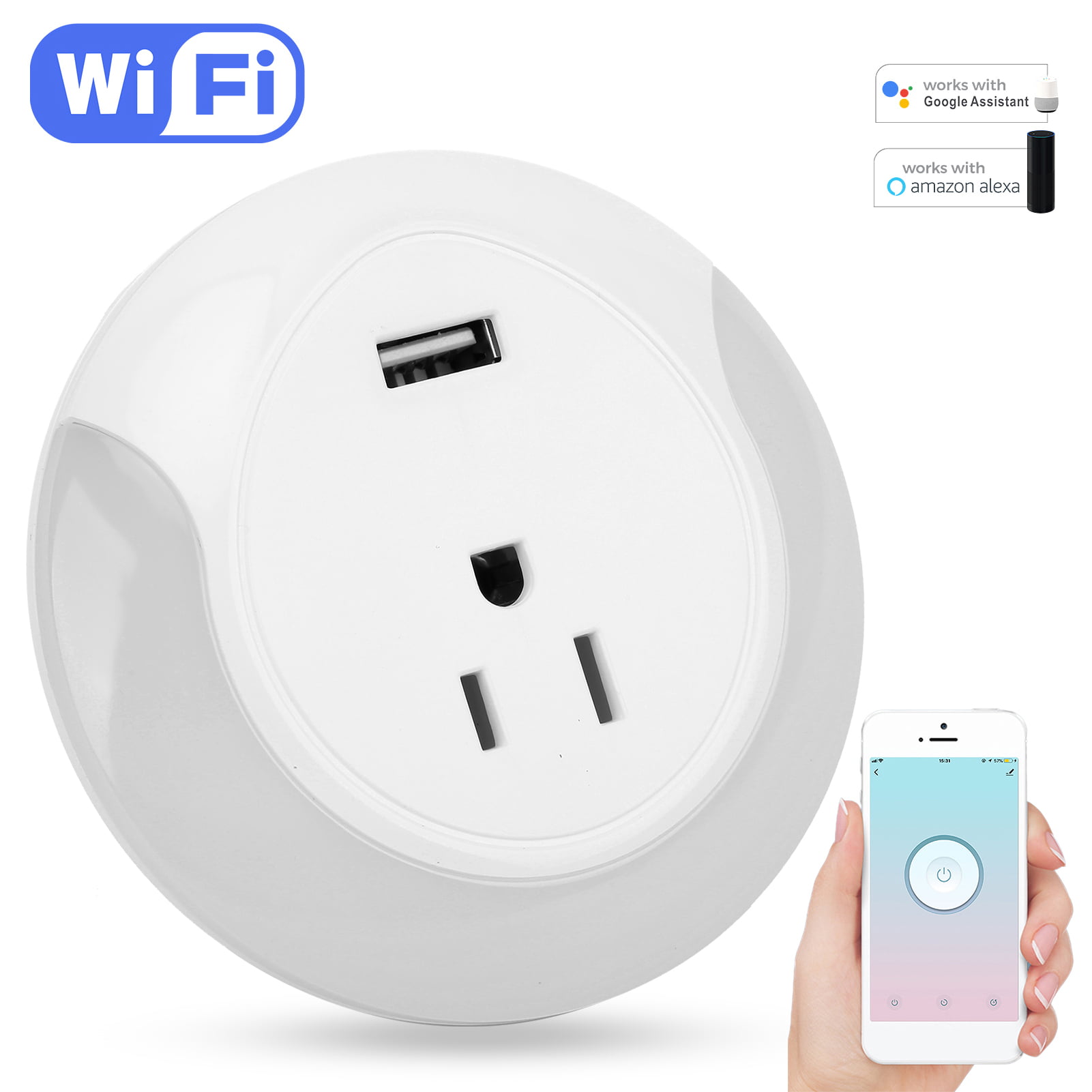 BN-Link Wifi Heavy Duty Smart Plug Outlet - Compatible with Alexa and  Google Assistant, 2.4Ghz Network Only (3pack) 