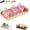 Pink, variant on Cute Bear Shape Carbon Steel Soap Dish & Sponge Holder with Drainage, Rustproof Multi-Compartment Waterproof Sink Organizer for Bathroom Kitchen Countertop (Pink)