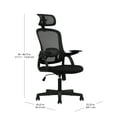 thumbnail image 3 of Mainstays Ergonomic Office Chair with Adjustable Headrest, Black Fabric, 275lb capacity, 3 of 11