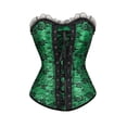 thumbnail image 2 of Fanxing Juniors Fall Dresses Women Victorian Corset Plus Size Lace Bandage Gothic Punk Shapewear Sleeveless Tops Fall Dress Clearance Green,L, 2 of 5