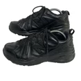 thumbnail image 1 of New Balance MX608 v5 Black Leather Men 9.5/ Wm 11 Slip-Resistant Work Shoes 4E, 1 of 6