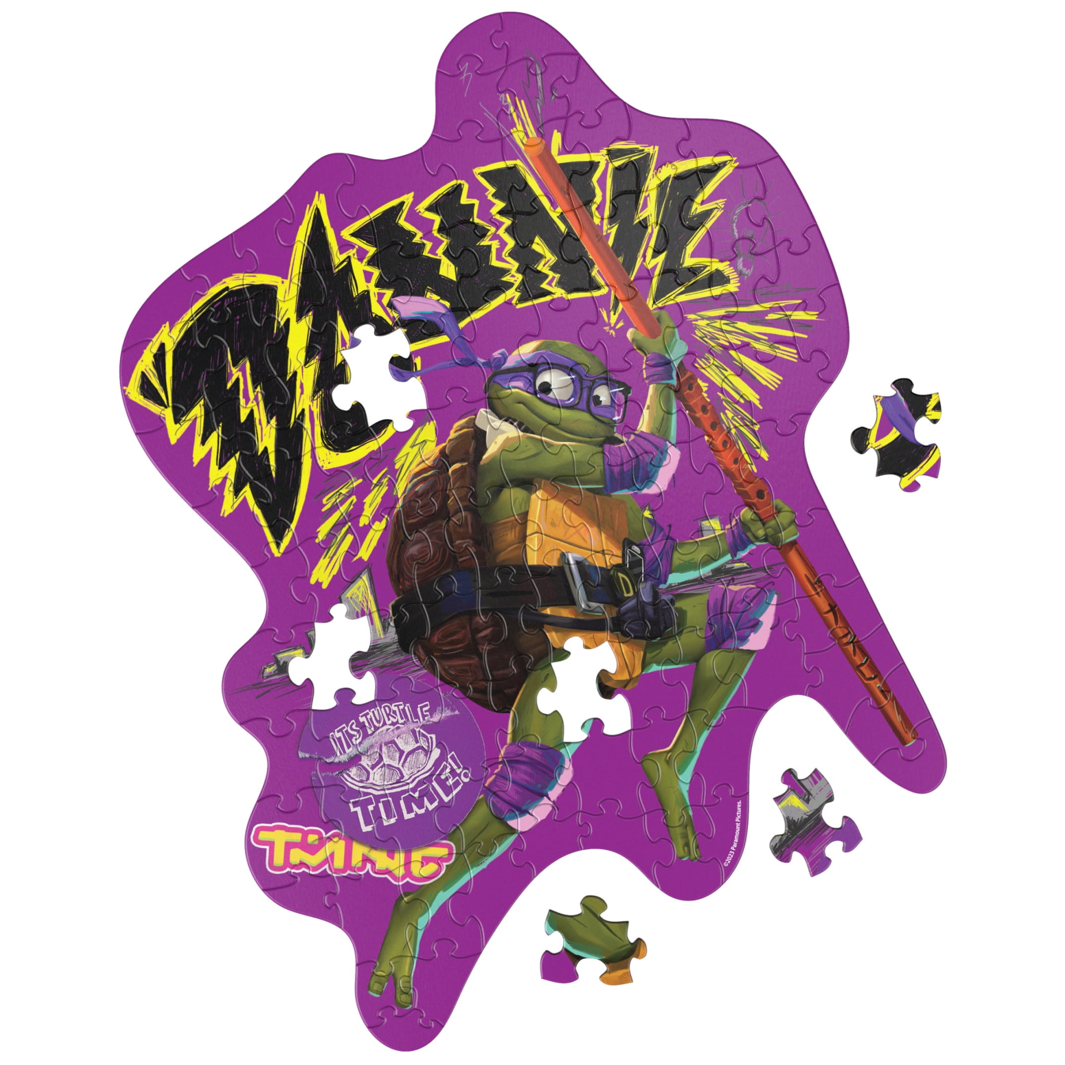 Teenage Mutant Ninja Turtles 100-Piece Donnie Puzzle in Egg Package | Donatello Mutant Mayhem Movie | Ninja Turtles Toys | Puzzles for Kids Ages 4-8