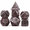 Silver Red Splatter Crackle, variant on 7PCS Silver Red Splatter Crackle Metal DND Dice Set Polyhedral RPG Dice for Dark Fantasy Tabletop Games