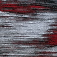 thumbnail image 7 of Masada Rugs Modern Contemporary Round Area Rug, Red Grey Black (5 Feet X 5 Feet) Round, 7 of 7