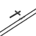thumbnail image 2 of Turandoss Stainless Steel Black Cross Pendant Necklaces for Men Mens Small Pendant Cross Chain Necklace 20 inch Black Jewelry Mothers Day Gifts for Men Boys Gifts Idea, 2 of 8