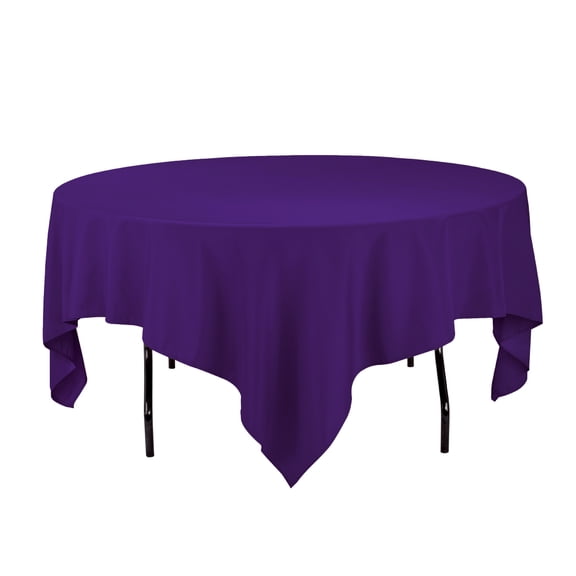 85 in. Square Polyester Tablecloth Purple