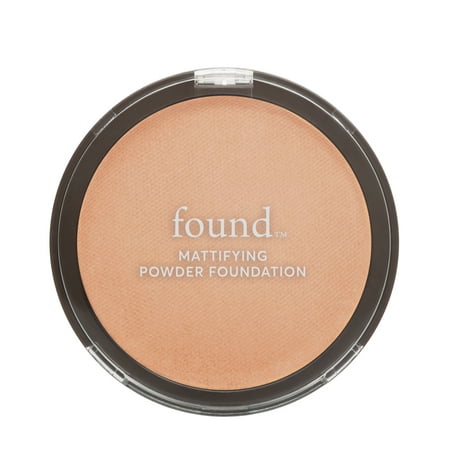 FOUND Mattifying Powder Foundation with Rosemary, 140 Medium, 0.28 fl