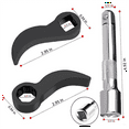 thumbnail image 2 of 3 Pcs Crowbar Adapter-Head Tool,Pry Bar Wrench Adaptor-Head Fits 1/2Inch Drive Ratchets Half Shaft Removal Tool C, 2 of 7