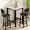 24"Square, variant on Recaceik Pub Table and Chairs Set of 2, 24" Dining Table Set with 2 PU Leather Upholstered Stools, 3-Piece Round Small Space Kitchen Table Pub Table Set for Apartment Dining Room, Living Room, White