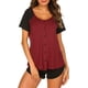 thumbnail image 1 of Pijama de manga corta para mujer, pijama suave, conjunto de pijama con parte superior y pantalones cortos, color rojo Xemadio WRMH-1085-3, 1 of 6