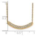 thumbnail image 3 of Diamond2Deal Collier Barre Courbée en Or Jaune 10K pour Femmes 18 Pouces, 3 of 5