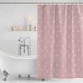 thumbnail image 6 of Small Stall Shower Curtain 36x72 Inch Narrow Half Size Pink Halloween Bath Curtains Bathroom Decor, Checkered Bat Bow Waterproof Fabric Shower Curtain Set with Hooks 36 Inch, 6 of 7