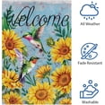 thumbnail image 4 of Gyryp Welcome Spring Summer Garden Flag 12x18 Double Sided, Burlap Farmhouse Sunflower Hummingbird Bird Garden Yard Flags for Rustic Seasonal Outside Outdoor House Decoration (ONLY FLAG), 4 of 6
