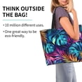thumbnail image 2 of Disketp Colorful Tropical Leaves Bolsa Tote Estampada para Mujer, Bolso de Hombro y de Mano para Compras y Viajes, 2 of 8