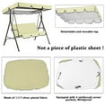 thumbnail image 4 of Lefu Garden Swing Canopy Seats Replacement Set 3 Seats Covers + Swing Canopy Cover, 4 of 7