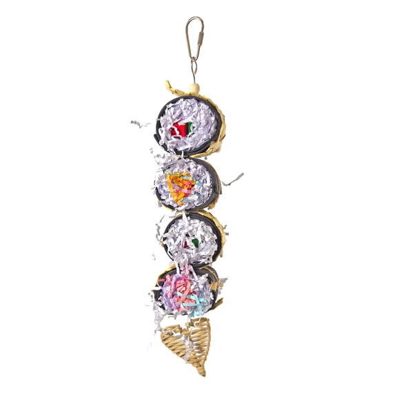 Happy Beaks Cali Roll Sushi Stack Hanging Bird Toys by A&E Cage Co