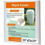 Agfabric Plant Cover Warm Worth Frost Blanket - 0.55 oz 39''Hx39''Dia Shrub Jacket, 3D Round Plant Cover for Season Extension&Frost Protection