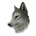 thumbnail image 2 of `Remus` Gray Wolf Head Mount Wall Statue Bust 16 In., 2 of 4