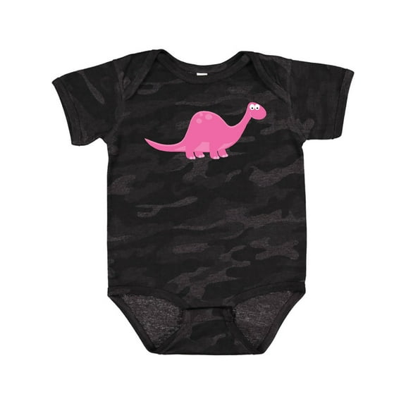 Inktastic Pink Dinosaur Girls Baby Bodysuit